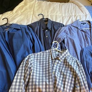 Mens light Blue Dress Shirt Bundle of Four